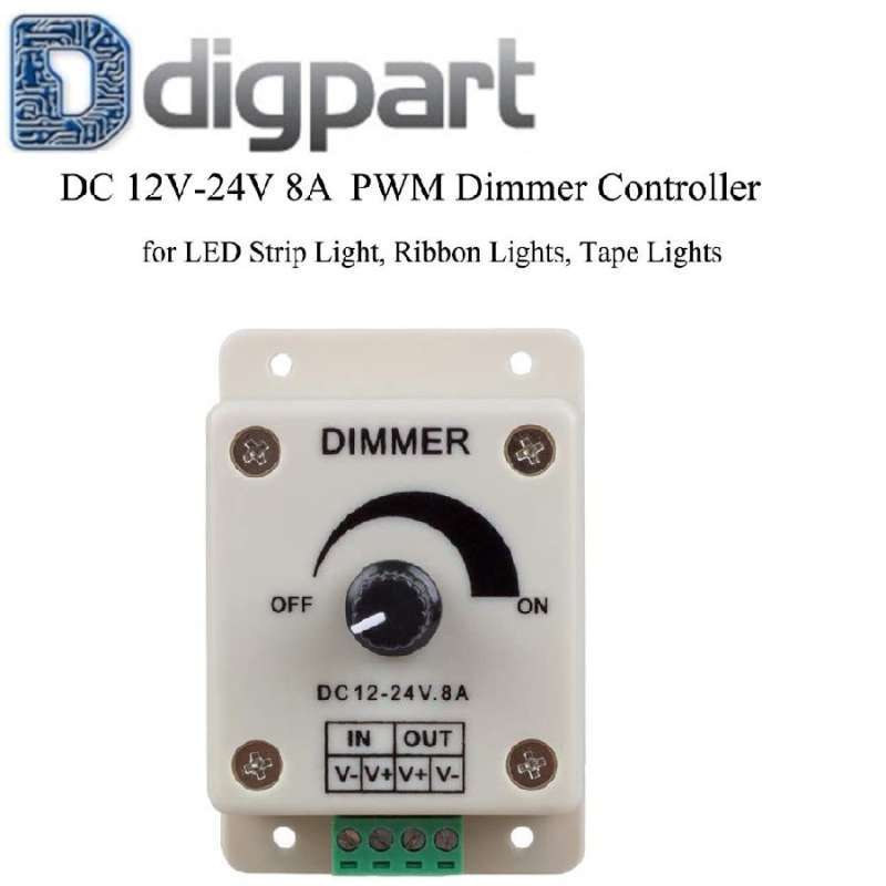 Jual Dimmer Lampu Led Strip DC Motor Kipas 12V 24V 8A Peredup di Seller Digpart Malang