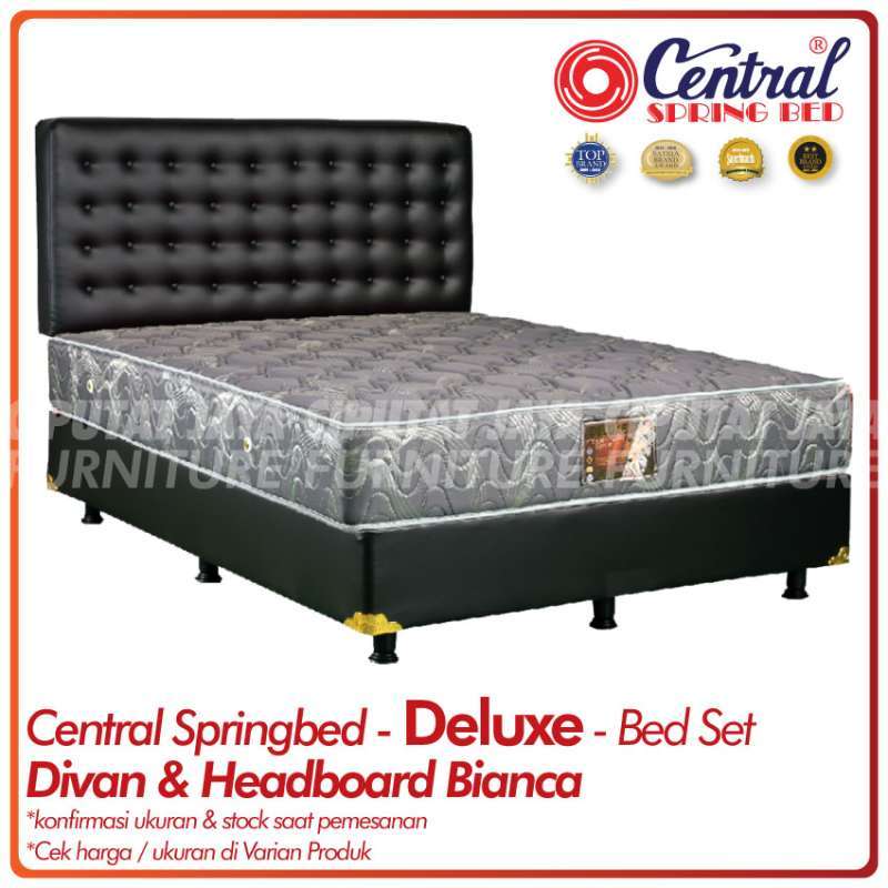 Jual Spring Bed Central Deluxe Bed Set Headboard Bianca 90 X 200 di