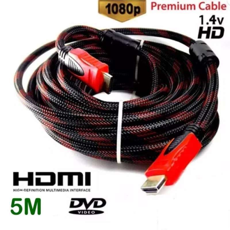 Jual Kabel Hdmi To Hdmi 5 Meter Jaring / Kabel Hdmi To Hdmi 5m / 5 ...