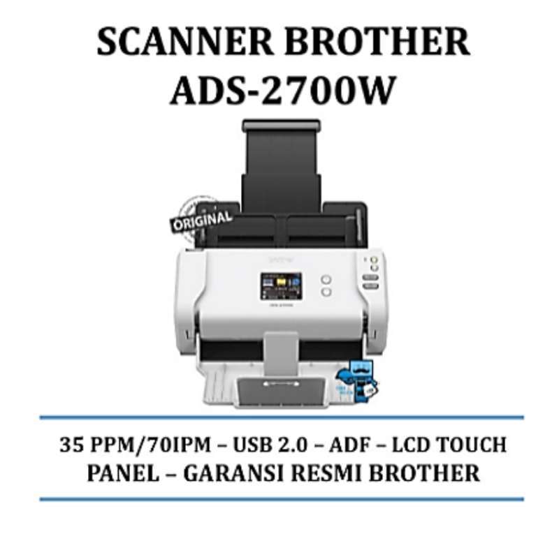 Jual Scanner Brother ADS2700W ADF 2sided colour scan speeds di