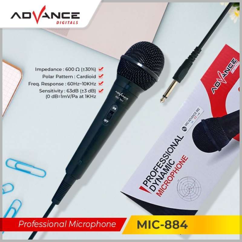 Promo Advance Mic Karaoke Profesional Dynamic Microphone Mic Kabel
