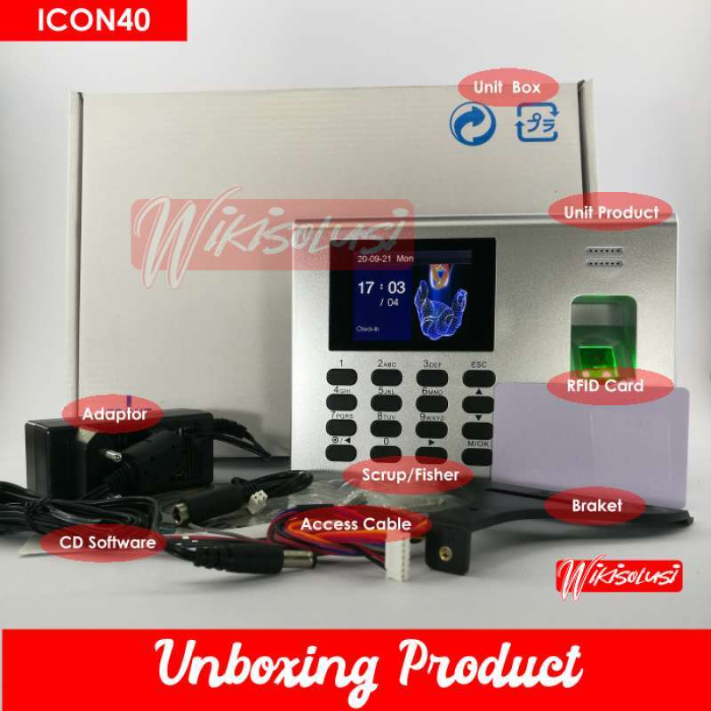 Jual Mesin Absensi dan Access Door Murah Fingerprint dan Kartu ICON40