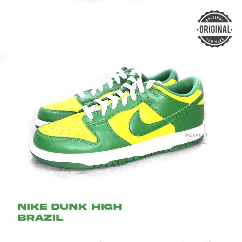 Jual Nike Dunk Low Brazil 100 Original BNIB 11.5 Yellow Green di