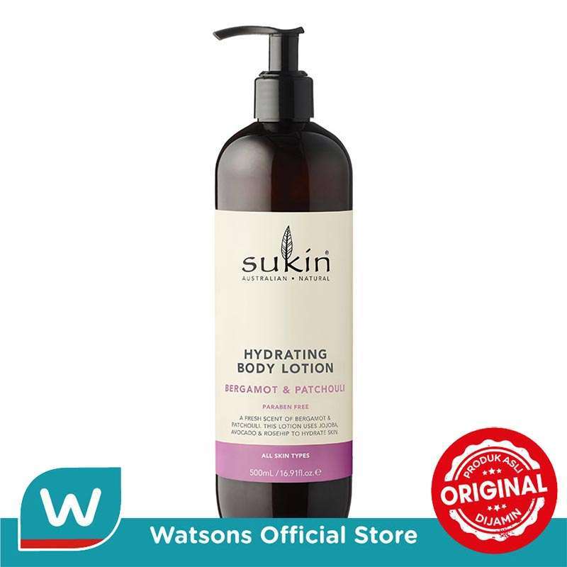 Promo SUKIN Hydrating Body Lotion Bergamot & Patchouli 500ml Diskon 20 di Seller WATSONS