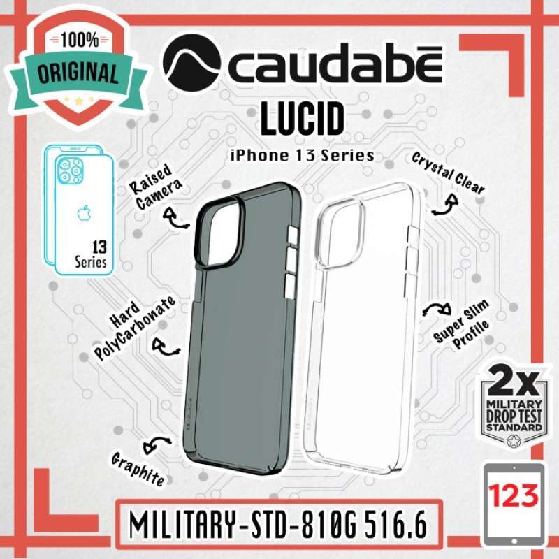 Promo Case iPhone 13 Mini 13 Pro Max Caudabe Lucid Clear Original