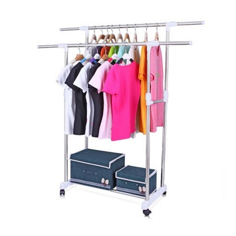 Jual super cantik  6806 Standing Hanger Pakaian 2 Sisi 4 