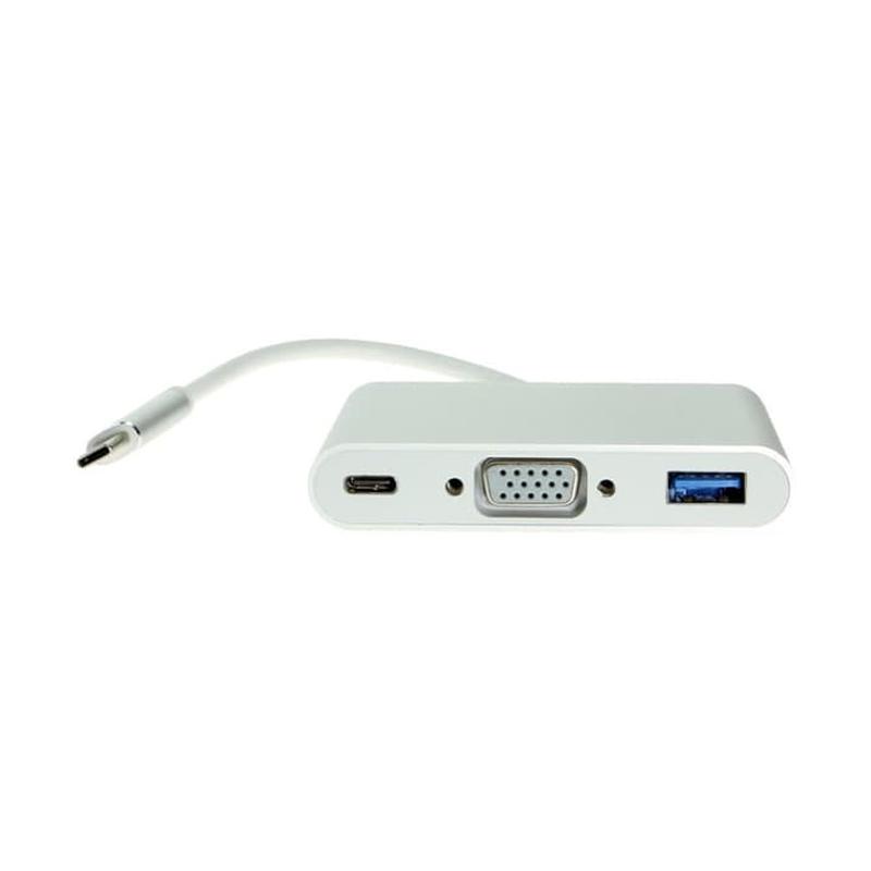 Jual REXUS 3in1 Type C to VGA Converter [VGA/ USB 3.0/ TYPE C/ PD] di ...