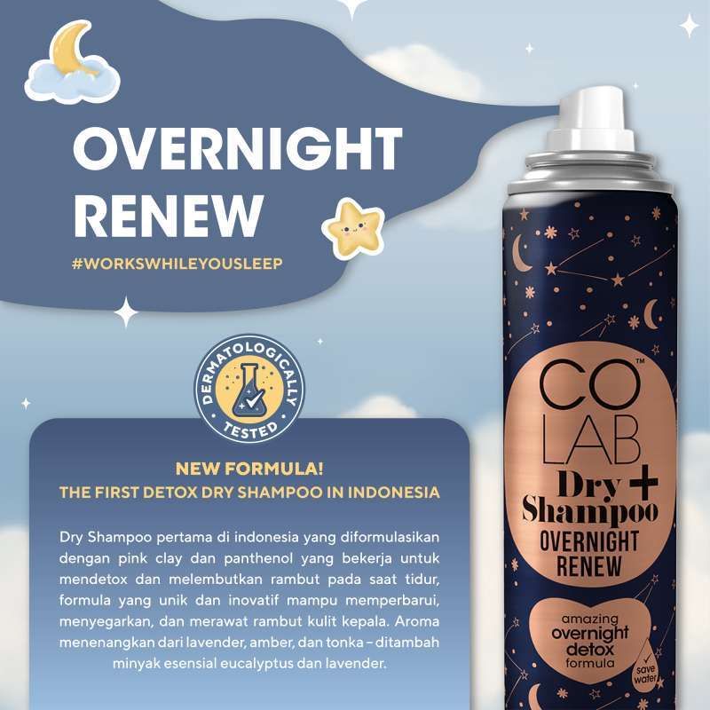 Jual Colab Dry Shampoo Overnight Renew 200ml Di Seller Colab Gudang