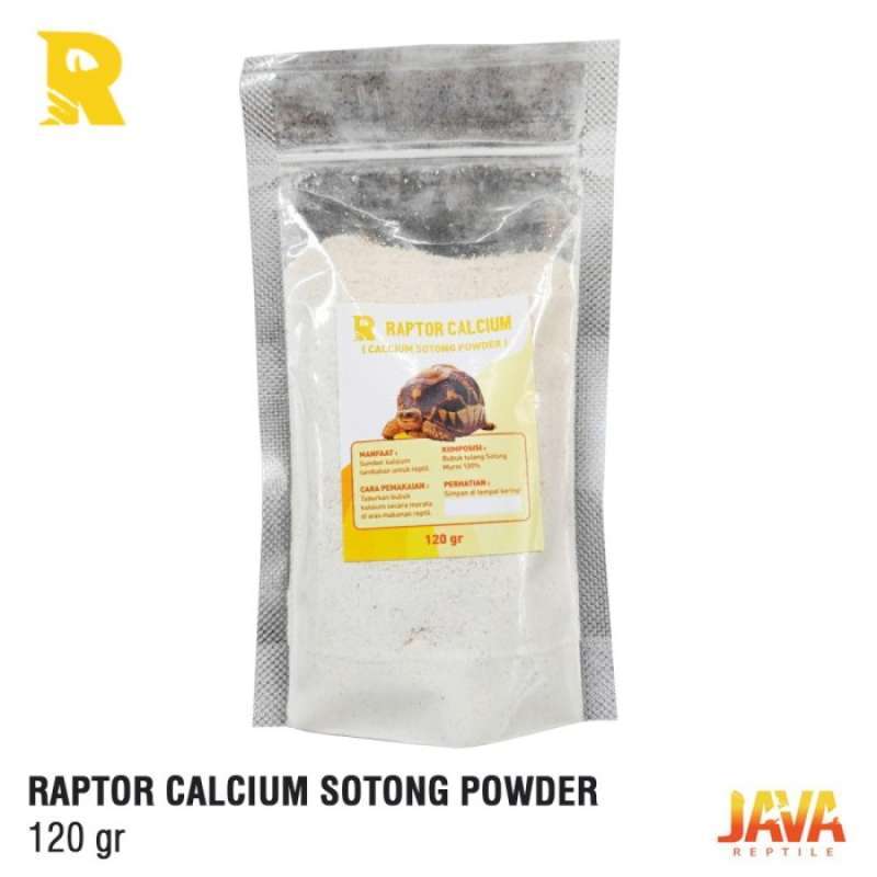 Jual Raptor Calcium 120gr bubuk tulang sotong Tortoise Sulcata reptile