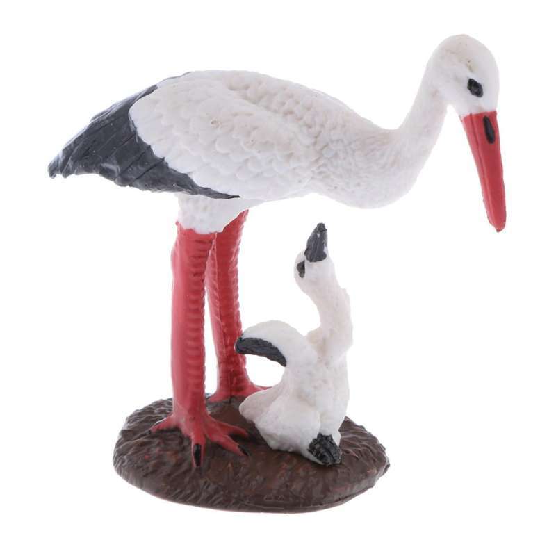 Jual Lifelike Plastic WILD ANIMALS FIGURE TOY White Crane Unisex Party Bag Filler di Seller