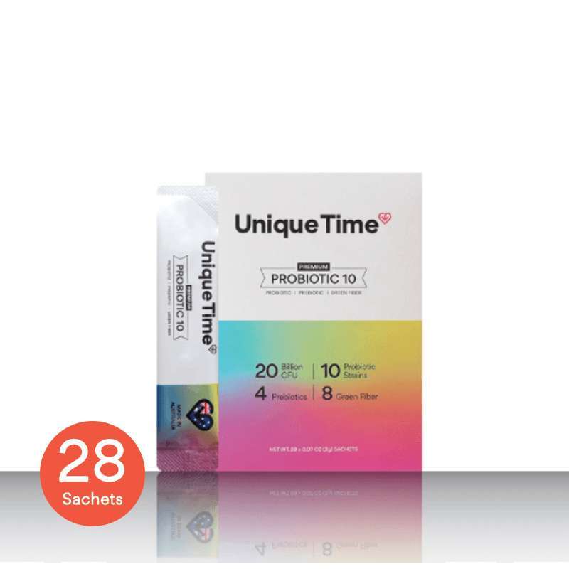Jual Unique Time Premium Probiotic 10 (28 sachets), Digestive Health Supplement, Boost immunity