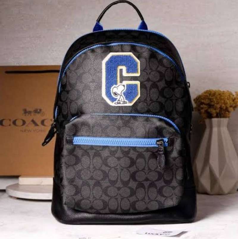 Promo Coach X Peanuts West Backpack In Signature Canvas With Snoopy