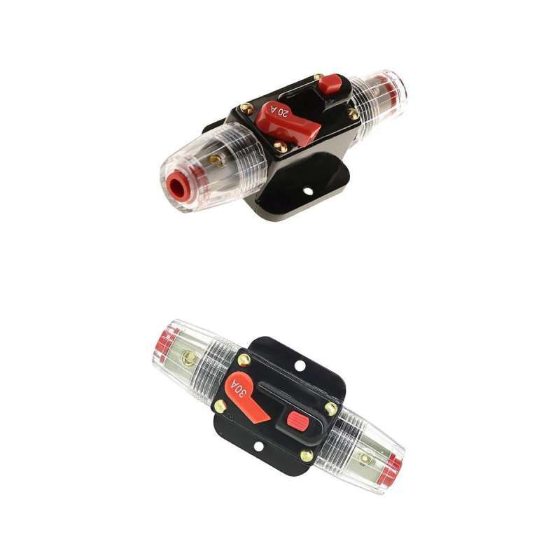 Jual 2Pc 12V DC 20A 30A AMP Car Audio Inline Circuit Breaker Fuse