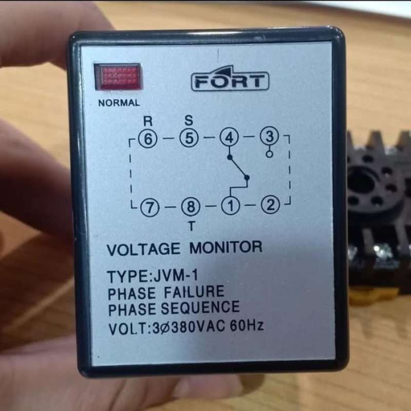 Jual Protection Motor 3 Phase Relay JVM-1 / JVM1 3 Phase 380VAC Fort ...
