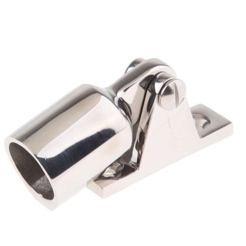 Keehui Pair 316SS Heavy Duty7/8 ID Triangle Top Bimini Top Cap External Eye End Boat Fittings With Two Screws Marine Hardware Fits 7 8 Od Round Tube