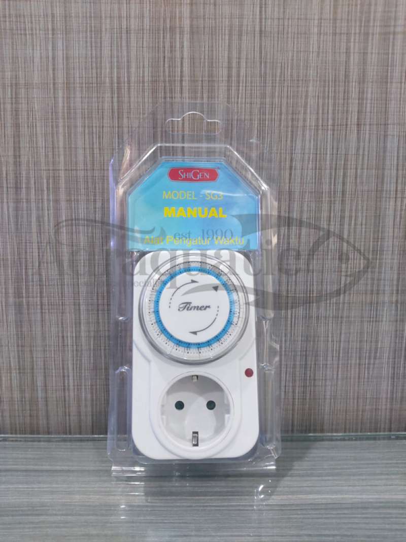 Jual Shigen Sg3 Manual Timer Switch Pengatur Waktu Stop Kontak Steker Jual shigen sg3 manual timer switch pengatur waktu stop kontak steker