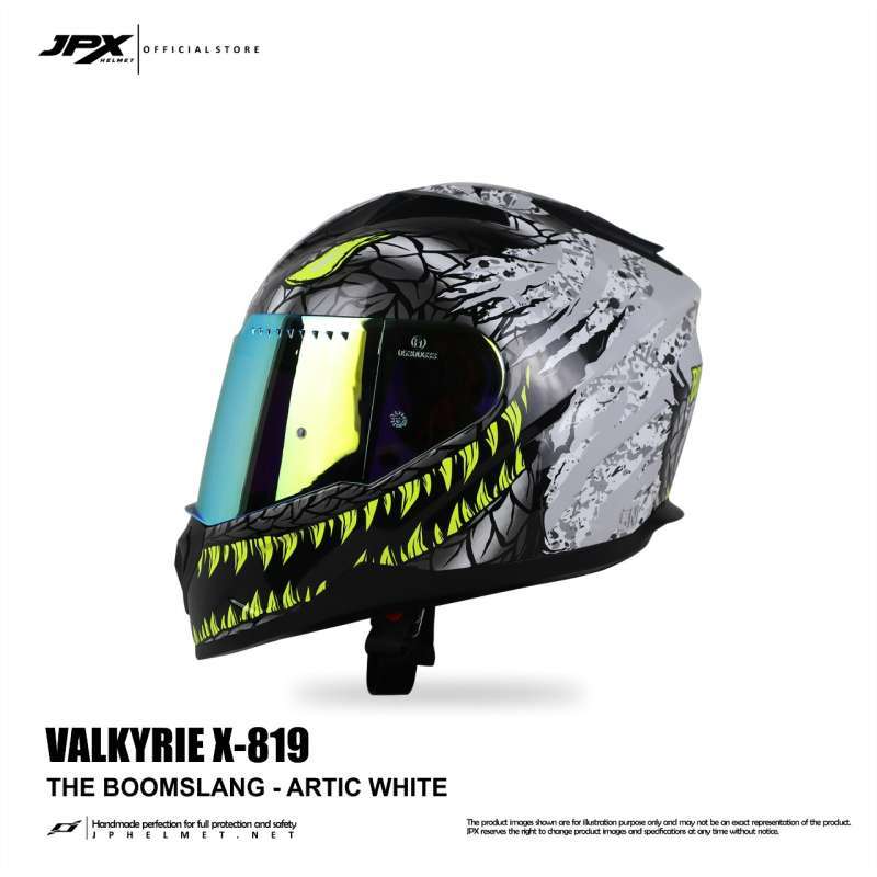 Jual Helm JPX VALKYRIE X819 Boom Slang L Artic White di Seller JPX Helmet Official Store