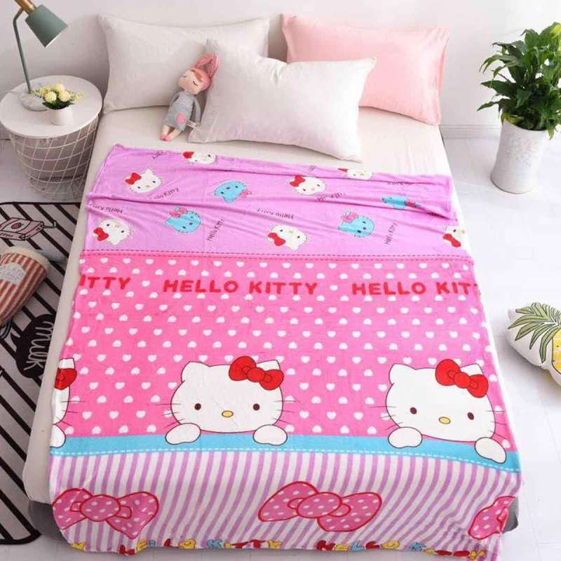 2 Pcs Selimut Motif Karakter Anak Perempuan Flanel Halus ...