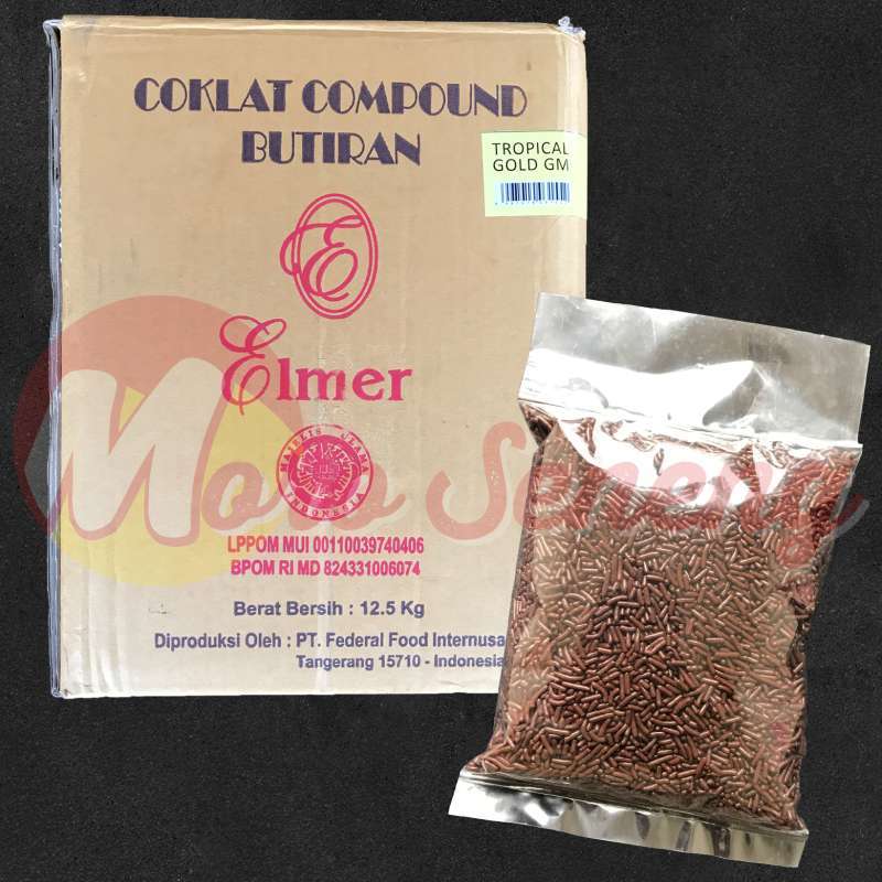 Jual Mesis Coklat / Coklat Compound Butiran Elmer Repack 250 gram di