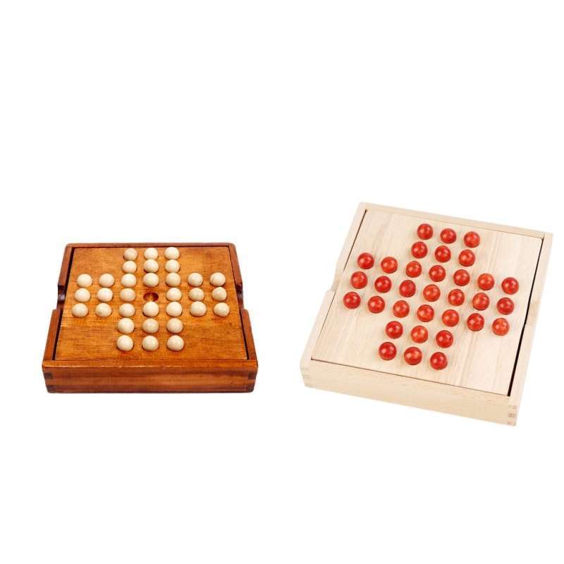 Promo 2pcs Vintage Wooden Marbles Board Game Chess Board Table Games