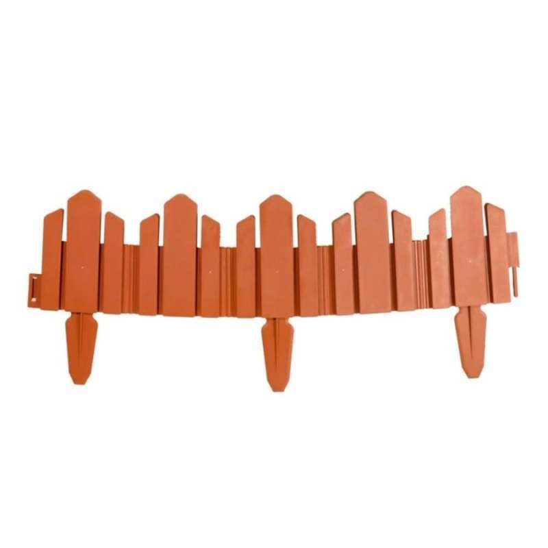 Jual Pagar Taman Plastik Mini Set 5 Pcs Kris Garden Vania Cokelat di