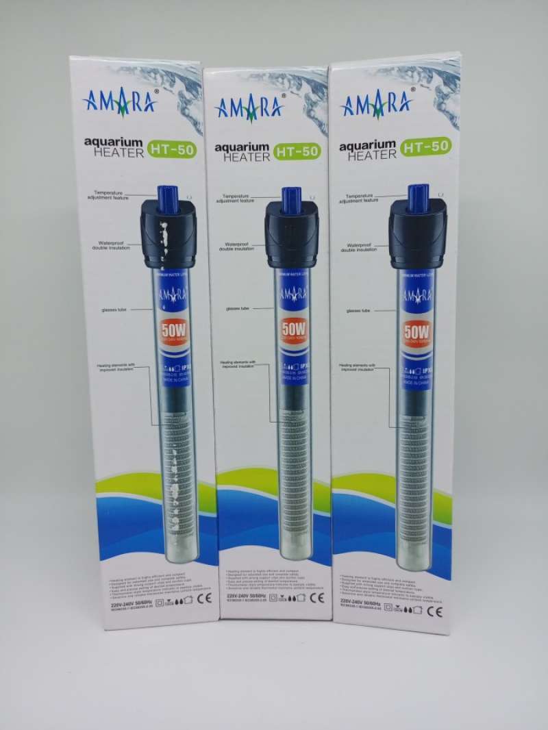 Jual AMARA HT50 Aquarium Heater Penghangat Air Aquarium Otomatis
