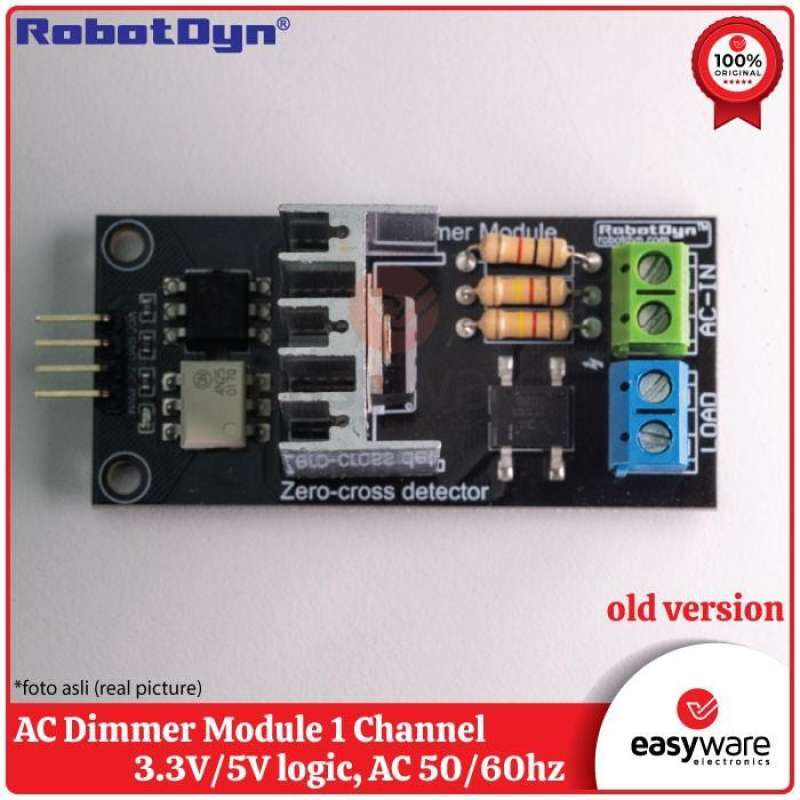 Jual DIMMER AC LIGHT MODULE 1 CHANNEL 3.3V 5V 220V 110V ROBOTDYN AC ...