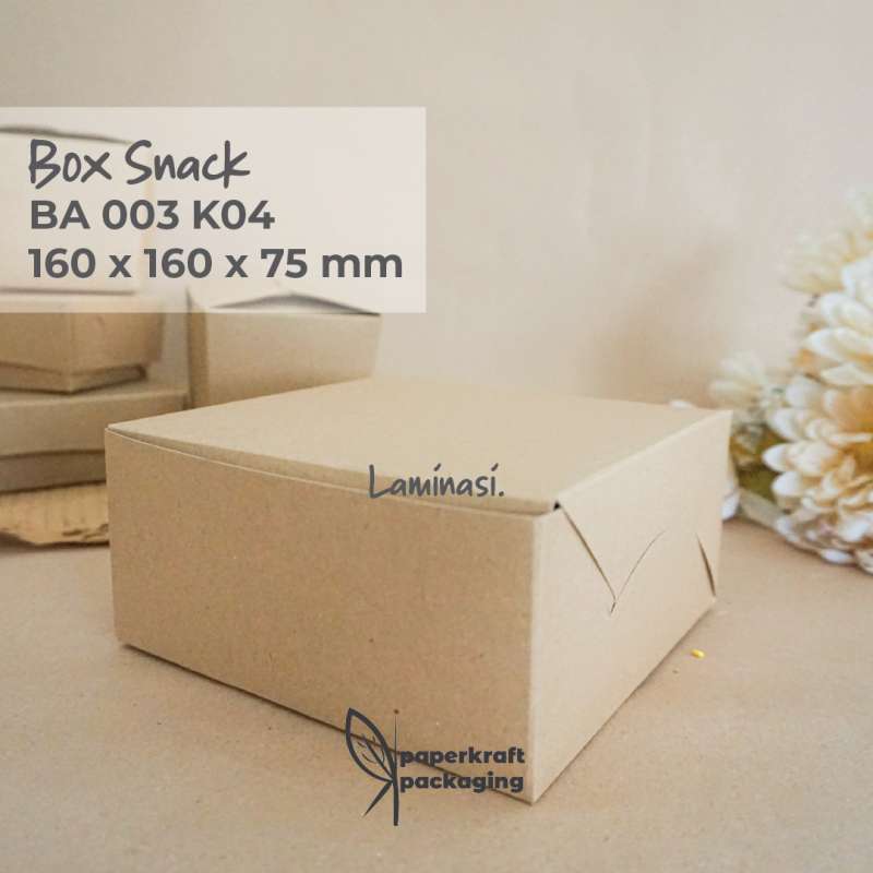 Jual 16x16x7,5 Box Snack Box Catering Size Kecil Laminasi 100 pcs di ...
