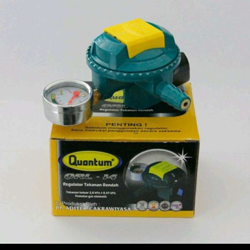 Promo regulator gas Quantum + meter / kepala gas regulator meter