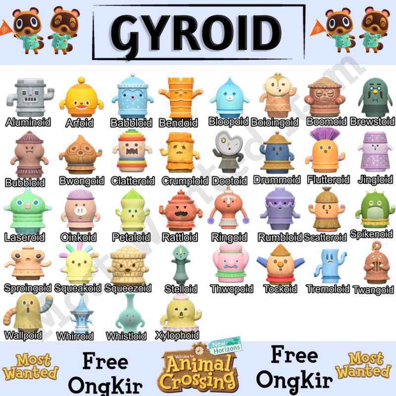 Jual Gyroids Gyroid Animal Crossing New Horizon Acnh Nmt Bells Item