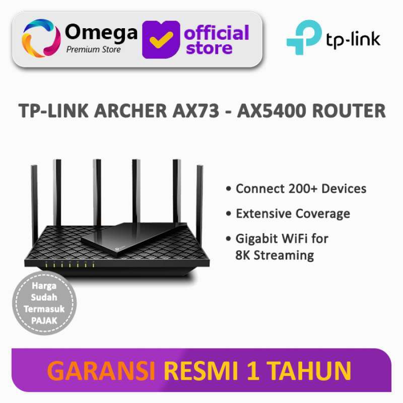 Jual TP-Link Archer AX73 AX5400 Dual-Band Gigabit Wi-Fi 6 Router di ...