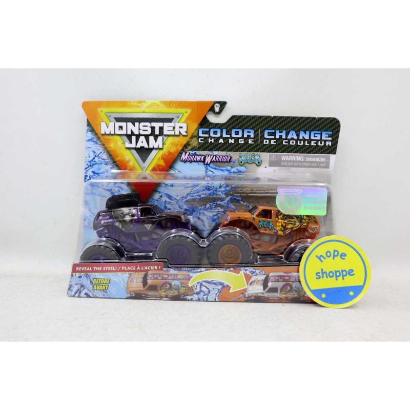 Promo Monster Jam Color Change Mohawk Warrior black vs Jester Skala 64