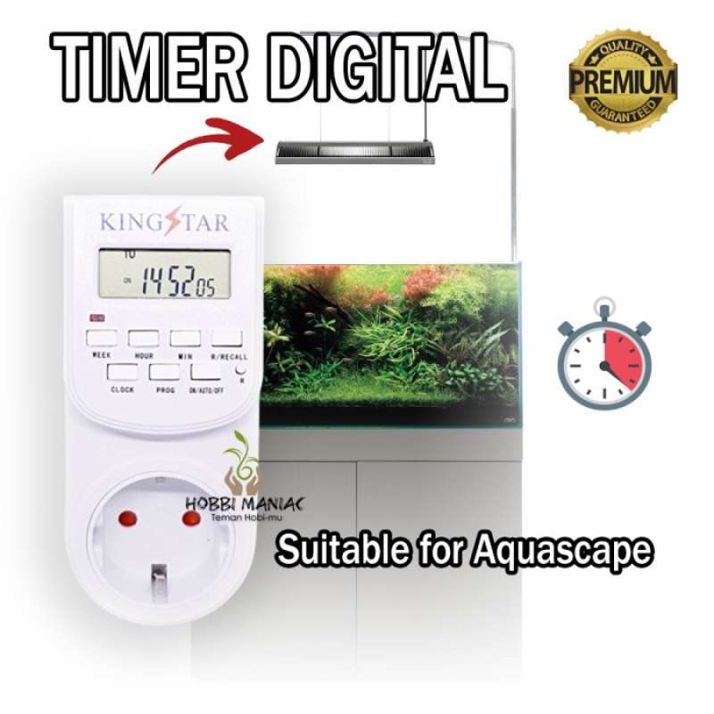 Jual Timer Digital Led Aquascape/ Timer Lampu Aquarium/ Stop Kontak