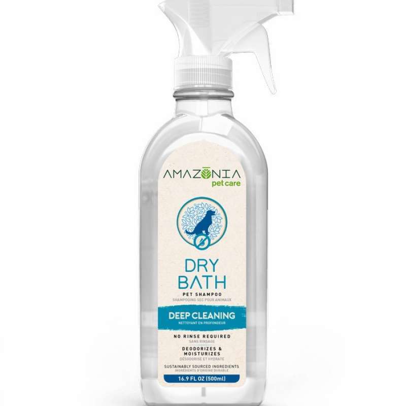 Promo Amazonia Pet Care WATERLESS DRY BATH DOG Shampoo 500ml Shampoo
