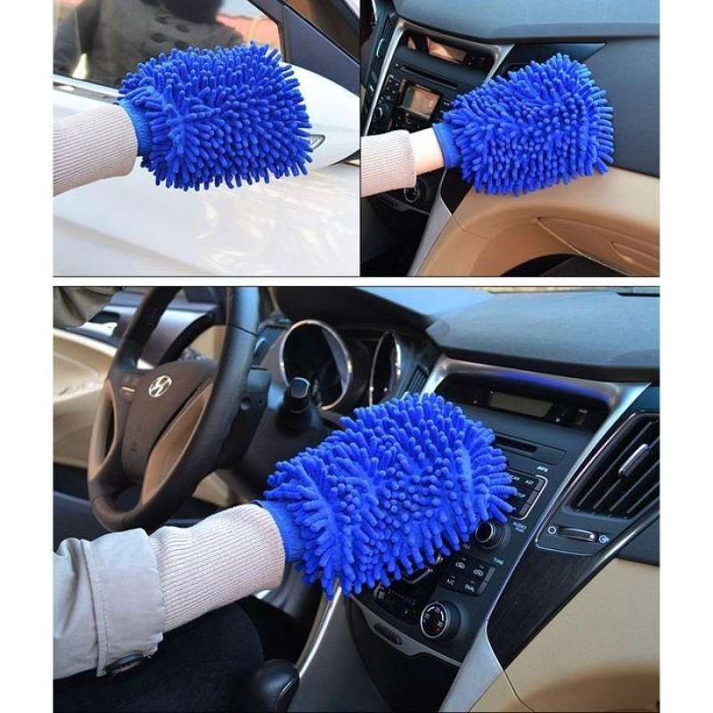 Jual Sarung Tangan cendol microfiber Cuci Mobil Serat Mikro Kain lap 2