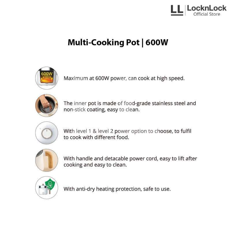Jual Locknlock Multi Cooking Pot Ejp118wht Di Seller Locknlock