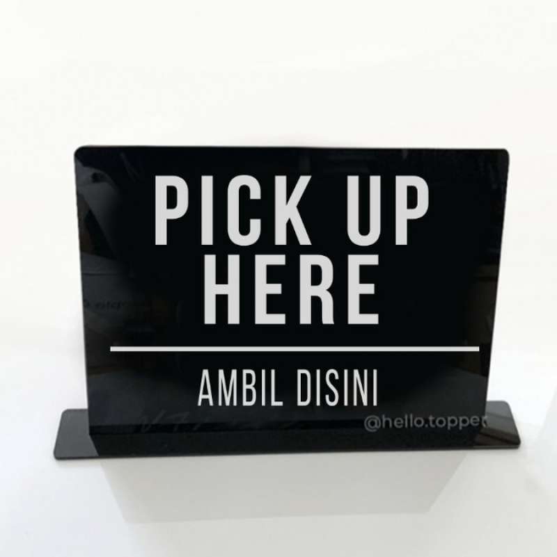 Promo Free Ongkir Sign Standing Pick Up Here | Pick Up Here Standing ...