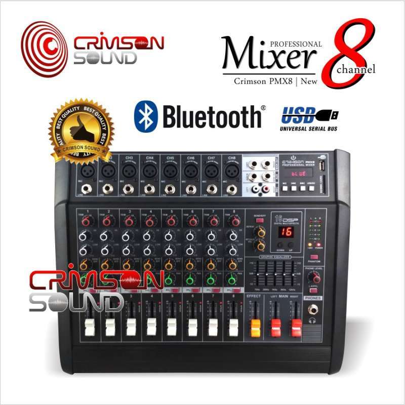 Jual MIXER CRIMSON 8 Channel BLUETOOTH 16 DSP PMX8 di Seller Crimson