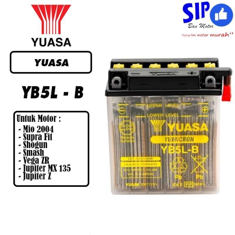 Promo Aki Yuasa Yb5l B 12v 5ah Aki Mio 2004 Supra Shogun Smash Vega