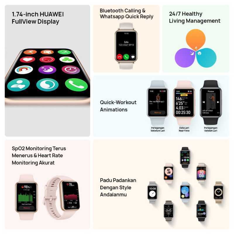 Jual Huawei Watch Fit 2 Classic (yda-b19v) & Active (yda-b09s) Harmoni ...