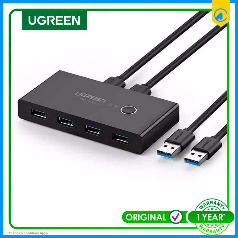 Jual Ugreen 30768 USB3.0 Sharing Switch 2 for 4 port Black di Seller ...