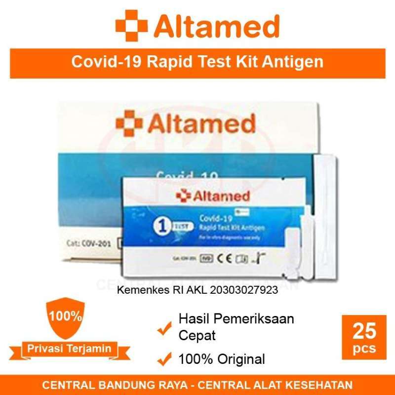 Jual ALTAMED Rapid Test Kit Antigen Isi 25 Tes Strip Cepat & Akurat