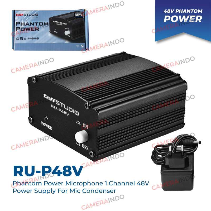 Jual Phantom Power Microphone 1 Channel 48V power Supply for mic