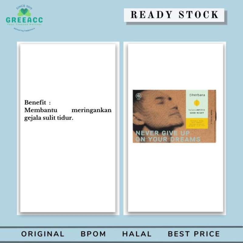 Jual HERBANA Balance Madia Good Night 10 Kapsul Gangguan Sulit Tidur di