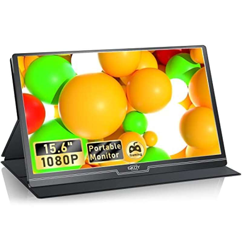 Promo GKDY Portable Monitor, 15.6inch FHD 100 SRGB Type C Portable