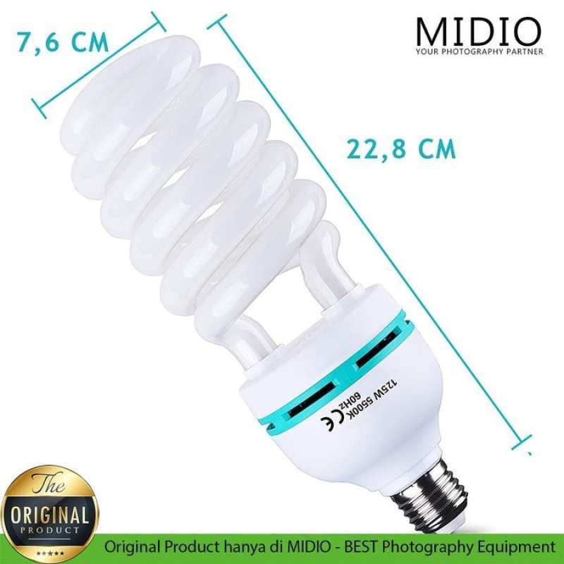 Jual Oem Lampu Foto Studio Fotografi 5500 Kelvin (Daylight Lamp) 125