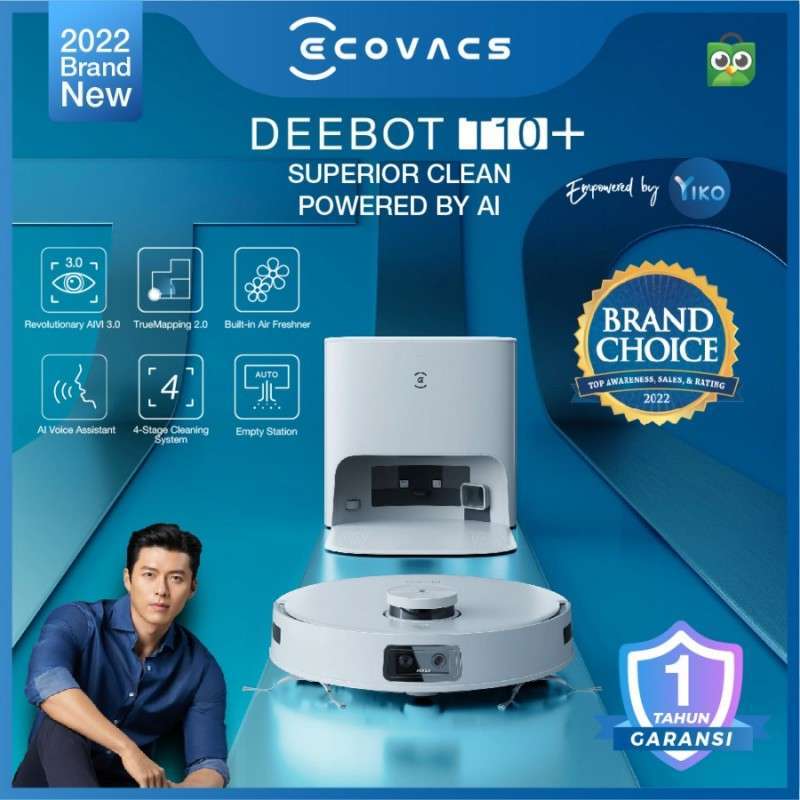 Jual Ecovacs DEEBOT T10 + Auto Empty Station Robot Vacuum Cleaner Sapu