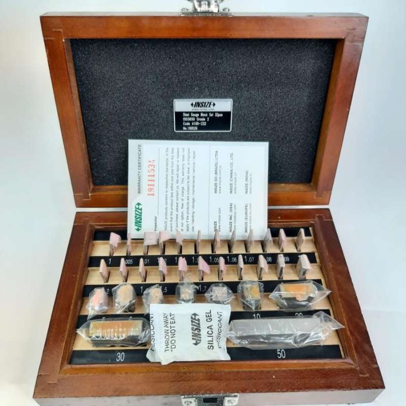 Jual Steel Gauge Block Set 1.0 MM 50.0 MM INSIZE 4100 232 di Seller