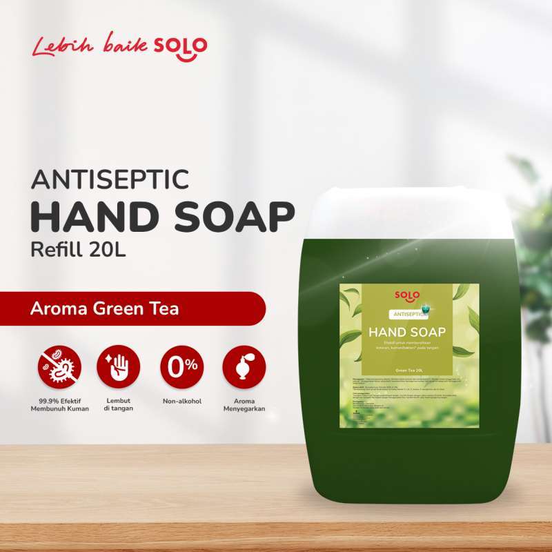 Jual Solo Antiseptic Hand Soap Green Tea / Sabun Cuci Tangan 20L di