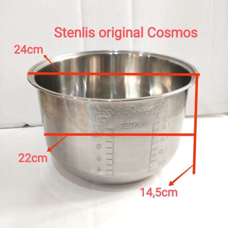 Jual PANCI RICE COOKER TEFLON MEJIKOM 2L BAHAN STAINLESS ORIGINAL